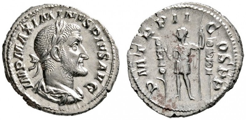 Römische Münzen 
 Kaiserzeit 
 Maximinus I. Thrax 235-238 
 Denar 236 -Rom-. ...