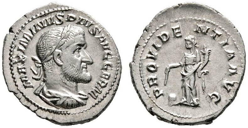 Römische Münzen 
 Kaiserzeit 
 Maximinus I. Thrax 235-238 
 Denar 236/238 -Ro...