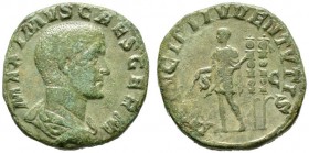 Römische Münzen 
 Kaiserzeit 
 Maximus Caesar 235-238 
 Sesterz 236/238 -Rom-. MAXIMVS CAES GERM. Bloße drapierte Büste nach rechts / PRINCIPI IVVE...