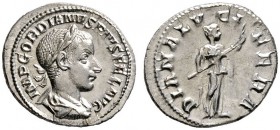 Römische Münzen 
 Kaiserzeit 
 Gordianus III. 238-244 
 Denar 241 -Rom-. IMP GORDIANVS PIVS FEL AVG. Belorbeerte und drapierte Panzerbüste nach rec...