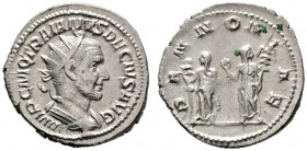 Römische Münzen 
 Kaiserzeit 
 Traianus Decius 249-251 
 Antoninian -Rom-. IMP C M Q TRAIANVS DECIVS AVG. Drapierte Panzerbüste mit Strahlenkrone n...