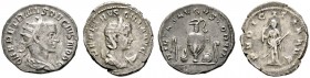 Römische Münzen 
 Kaiserzeit 
 Herennius Etruscus 250-251 
 Lot (2 Stücke): Antoninian (als Caesar) -Rom-. Drapierte Büste mit Strahlenkrone nach r...