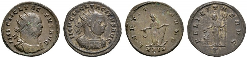 Römische Münzen 
 Kaiserzeit 
 Tacitus 275-276 
 Lot (2 Stücke): Antoniniane ...