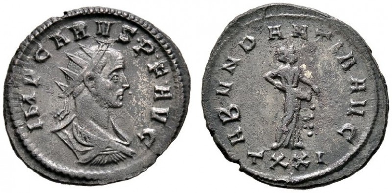 Römische Münzen 
 Kaiserzeit 
 Carus 282-283 
 Antoninian -Ticinum-. IMP CARV...