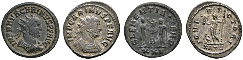 Römische Münzen 
 Kaiserzeit 
 Carinus 283-285 
 Lot (2 Stücke): Antoniniane ...