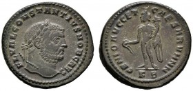 Römische Münzen 
 Kaiserzeit 
 Constantius I. Caesar 293-305 
 Folles 295/296 -Cyzikus-. FL VAL CONSTANTIVS NOB CAES. Belorbeerte Büste nach rechts...