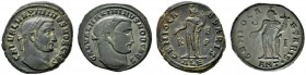 Römische Münzen 
 Kaiserzeit 
 Maximinus II. 309-313 
 Lot (2 Stücke): Folles (als Caesar) -Alexandria- bzw. -Antiochia-. Belorbeerte Büste nach re...