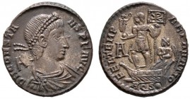 Römische Münzen 
 Kaiserzeit 
 Constans 337-350 
 Folles (23 mm) -Aquileia-. D N CONSTANS P F AVG. Drapiertes Brustbild im Harnisch mit Diadem nach...