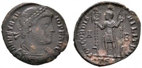 Römische Münzen 
 Kaiserzeit 
 Vetranio 350 
 Maiorina 350 -Thessaloniki-. D N VETRANIO P F AVG. Belorbeerte und drapierte Panzerbüste nach rechts ...