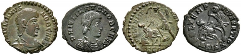 Römische Münzen 
 Kaiserzeit 
 Julianus II. Caesar 355-360 
 Lot (2 Stücke): ...