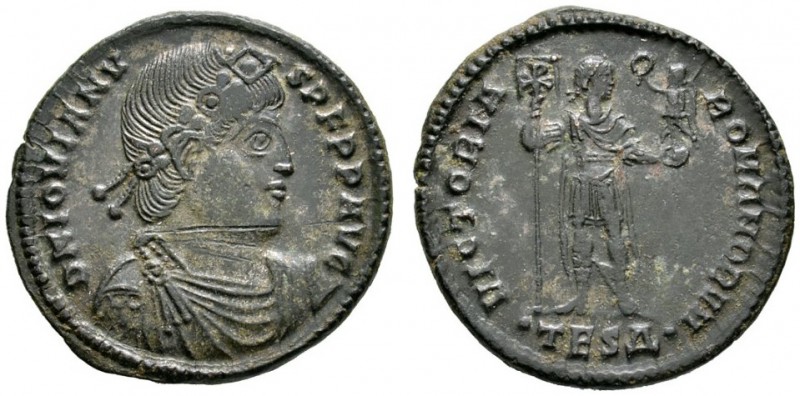 Römische Münzen 
 Kaiserzeit 
 Jovianus 363-364 
 AE-Doppelmaiorina (27 mm) -...