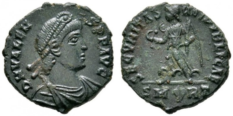 Römische Münzen 
 Kaiserzeit 
 Valens 364-378 
 Folles -Rom-. D N VALENS P F ...