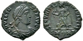 Römische Münzen 
 Kaiserzeit 
 Valens 364-378 
 Folles -Rom-. D N VALENS P F AVG. Drapierte Panzerbüste mit Perldiadem nach rechts / SECVRITAS REIP...