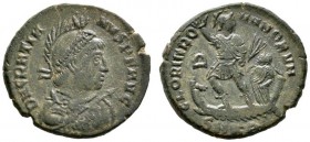 Römische Münzen 
 Kaiserzeit 
 Gratianus 367-383 
 Bronzemünze (AE-22 mm) -Cyzikus-. D N GRATIANVS P F AVG. Drapierte und behelmte Panzerbüste mit ...