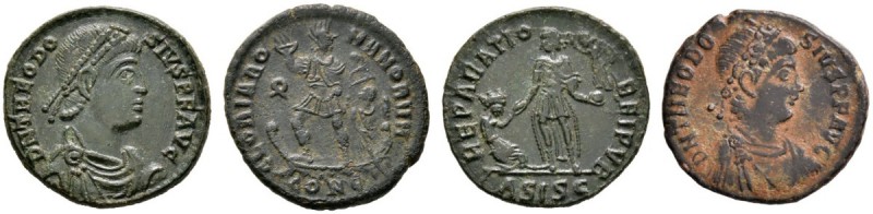 Römische Münzen 
 Kaiserzeit 
 Theodosius I. 379-395 
 Bronzemünze (AE-23 mm)...