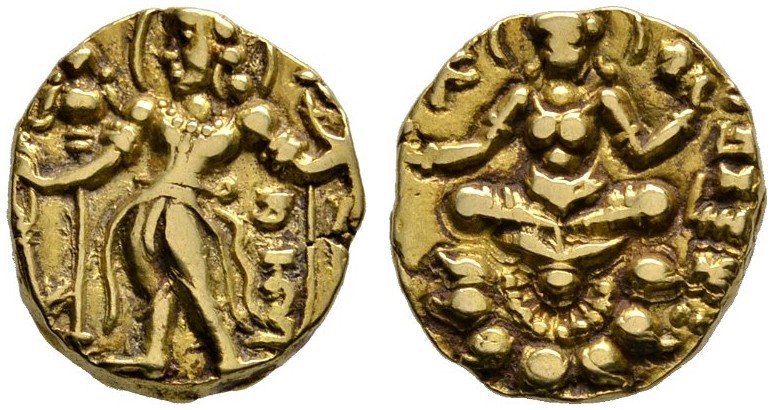 Orientalen 
 Gupta in Indien 
 Chandragupta II. 380-414. Goldstater o.J. König...