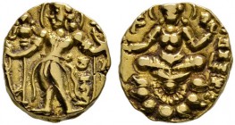 Orientalen 
 Gupta in Indien 
 Chandragupta II. 380-414. Goldstater o.J. König steht nach links mit Pfeil und Bogen, links Garuda-Standarte / Lakshm...