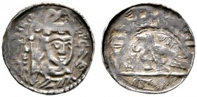 Ausländische Münzen und Medaillen 
 Belgien-Lüttich, Bistum 
 Rudolph von Zähringen 1167-1191 
 Pfennig. Mitrierte Büste mit Krummstab und erhobene...
