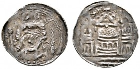 Ausländische Münzen und Medaillen 
 Belgien-Lüttich, Bistum 
 Rudolph von Zähringen 1167-1191 
 Pfennig. Mitrierte Büste mit Krummstab von vorn / K...