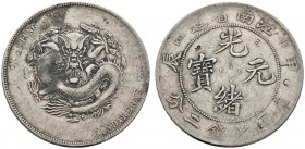 Ausländische Münzen und Medaillen 
 China-Provinz Kiagnan 
 Dollar o.J (1904). HAH-CH. Y. 145a15.
 kleiner Randfehler, Prägeschwächen, sehr schön...