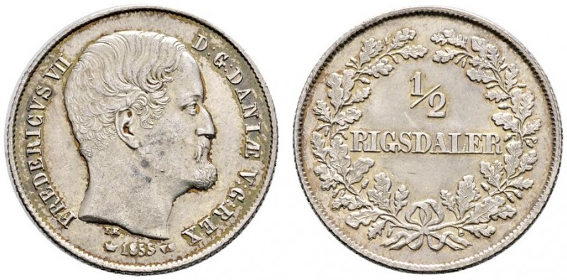 Ausländische Münzen und Medaillen 
 Dänemark 
 Frederik VII. 1848-1863. 1/2 Ri...