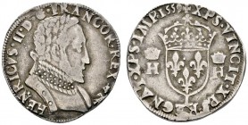 Ausländische Münzen und Medaillen 
 Frankreich-Königreich 
 Francois II. 1559-1560 
 Teston 1559 -Bayonne-. Prägung im Namen Henris II. Ciani 1335,...