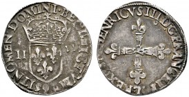 Ausländische Münzen und Medaillen 
 Frankreich-Königreich 
 Henri III. 1574-1589 
 Quart d'Ecu 1580 -Rennes-. Ciani 1438, Dupl. 1133, Laf. 973.
 f...