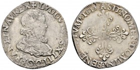 Ausländische Münzen und Medaillen 
 Frankreich-Königreich 
 Louis XIII. 1610-1643 
 Demi Franc 1615 -Paris-. Brustbild im Harnisch mit Mühlsteinkra...