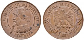 Ausländische Münzen und Medaillen 
 Frankreich-Königreich 
 Napoleon III. 1852-1870 
 Bronzene Spottmedaille 1870 von Massonnet, auf seine Gefangen...