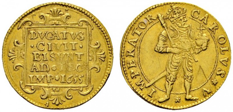 Ausländische Münzen und Medaillen 
 Frankreich-Besancon 
 1/2 Dukat 1655. Verz...