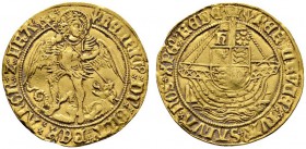 Ausländische Münzen und Medaillen 
 Großbritannien 
 Henry VII. 1485-1509 
 Angel o.J. (1505/09) -London-. Münzzeichen Pfeil. Erzengel Michael im K...