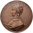 Ausländische Münzen und Medaillen 
 Großbritannien 
 Charles I. 1625-1649 
 Einseitige, bronzierte Blei-Hohlgußmedaille o.J. (1650) von P. van Abel...