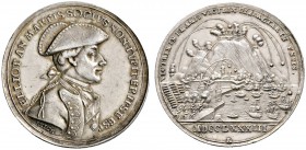Ausländische Münzen und Medaillen 
 Großbritannien 
 George III. 1760-1820 
 Silbermedaille 1783 von J.Chr. Reich, auf die Verteidigung Gibraltars ...