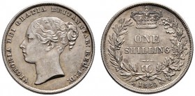 Ausländische Münzen und Medaillen 
 Großbritannien 
 Victoria 1837-1901 
 Shilling 1860. Spink 3904.
 Prachtexemplar mit feiner Patina, fast Stemp...