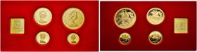 Ausländische Münzen und Medaillen 
 Isle of Man 
 4-tlg. Goldmünzensatz 1977. 25-jähriges Regierungsjubiläum Königin Elizabeth II. Bestehend aus: 5 ...