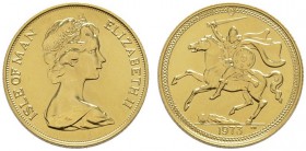 Ausländische Münzen und Medaillen 
 Isle of Man 
 Pound 1979. Vikinger-Krieger nach links reitend. KM 27, Fr. 6. 8,22 g
 prägefrisch