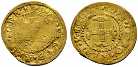 Ausländische Münzen und Medaillen 
 Italien-Genua 
 Republik. Doppie 1603. Stilisiertes Kastell, darunter die Jahreszahl / Blumenkreuz. MIR 205/34, ...
