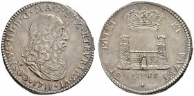 Ausländische Münzen und Medaillen 
 Italien-Toskana/Florenz 
 Cosimo III. de Medici 1670-1723. Tallero 1711 -Livorno-. Brustbild nach rechts / Krone...