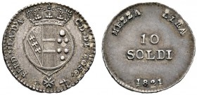 Ausländische Münzen und Medaillen 
 Italien-Toskana/Florenz 
 Ferdinand III. di Lorena 1814-1824, Zweite Regierung. 10 Soldi 1821 -Florenz-. Pagani ...