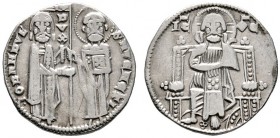 Ausländische Münzen und Medaillen 
 Italien-Venedig 
 Giovanni Dandolo 1280-1289 
 Grosso o.J. Paol. p. 23/2, Gamb. 49.
 minimale Kratzer, sehr sc...