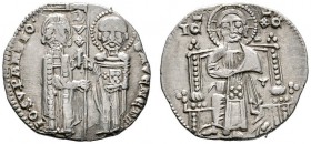 Ausländische Münzen und Medaillen 
 Italien-Venedig 
 Giovanni Soranzo 1312-1328 
 Grosso o.J. Paol. p. 26/2, Gamb. 67.
 gutes sehr schön