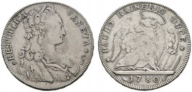 Ausländische Münzen und Medaillen 
 Italien-Venedig 
 Paolo Renier 1779-1789 
 1/2 Tallero 1780. Für die Levante. Paol. p. 130/36.
 sehr schön
