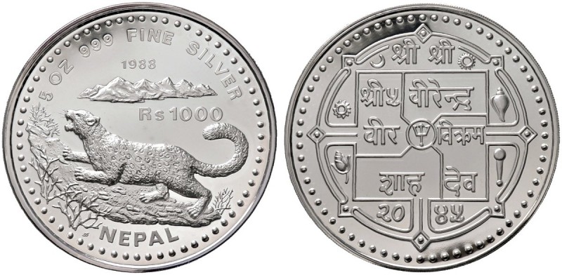 Ausländische Münzen und Medaillen 
 Nepal 
 Birendra Bir Bikram 2028-2058 VS/1...