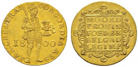 Ausländische Münzen und Medaillen 
 Niederlande-Batavische Republik 
 Ritterdukat 1800 -Utrecht-. Delm. 1171C, Fr. 317. 3,41 g
 sehr schön-vorzügli...