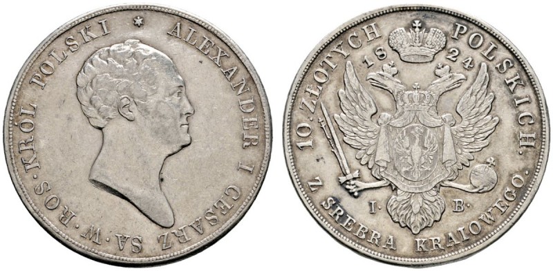 Ausländische Münzen und Medaillen 
 Polen 
 unter Rußland 
 10 Zlotych = 1 1/...