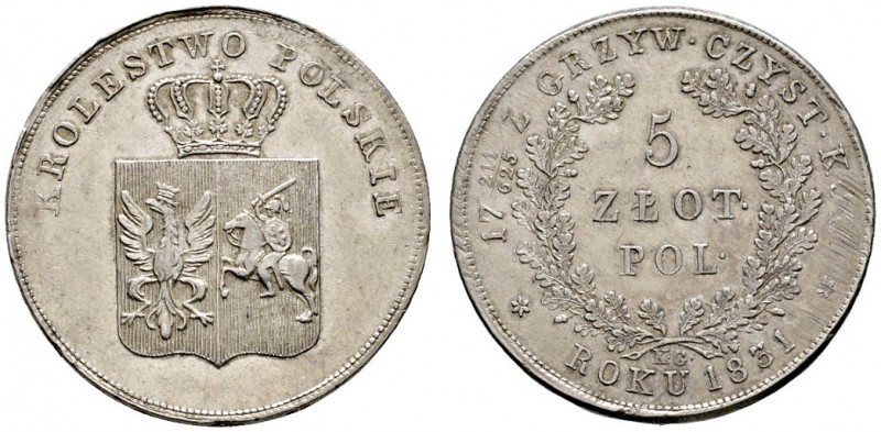 Ausländische Münzen und Medaillen 
 Polen 
 Freiheitskampf 1830-1831 
 5 Zlot...