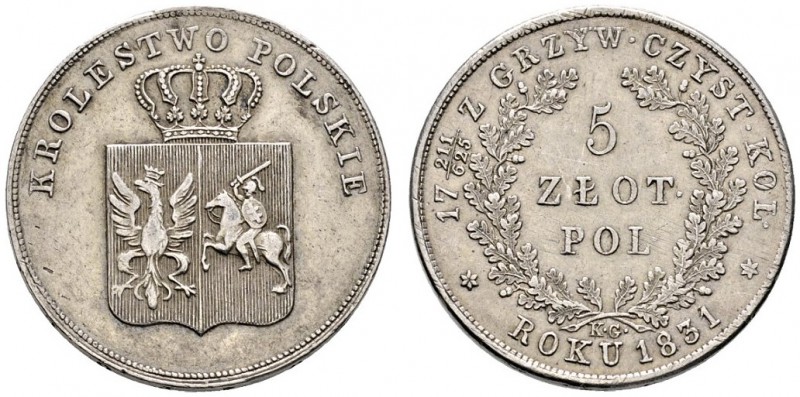 Ausländische Münzen und Medaillen 
 Polen 
 Freiheitskampf 1830-1831 
 5 Zlot...