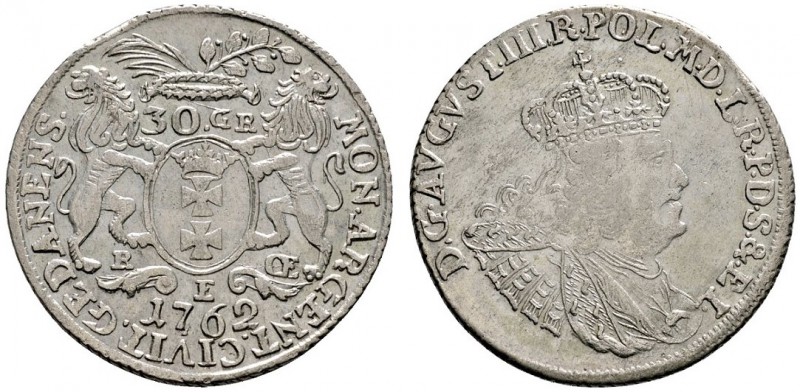 Ausländische Münzen und Medaillen 
 Polen-Danzig, Stadt 
 August III. 1733-176...