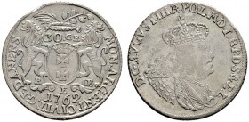 Ausländische Münzen und Medaillen 
 Polen-Danzig, Stadt 
 August III. 1733-1763. Gulden zu 30 Groschen (= 1 Zloty) 1762. Kopicki 7777 (R3), Gum. 222...