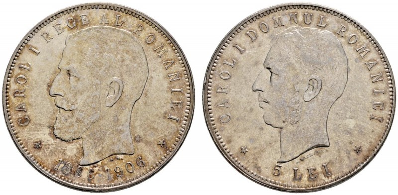 Ausländische Münzen und Medaillen 
 Rumänien 
 Carol I. 1866-1914 
 5 Lei 190...